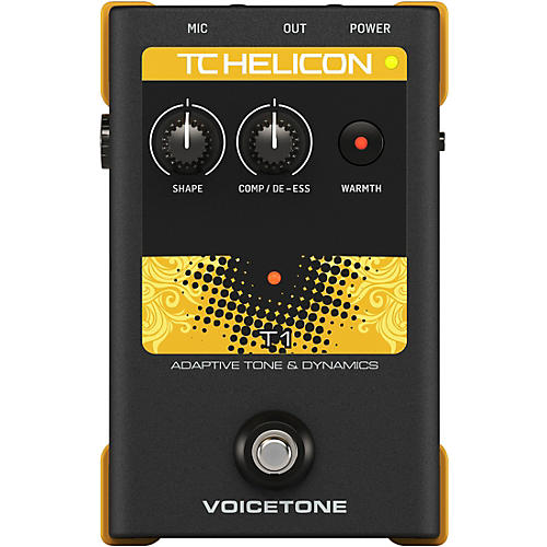 TC Helicon VoiceTone Single T1 Adaptive Tone & Dynamics Effects Pedal