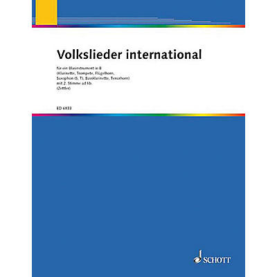 Schott Volkslieder international für ein Blasinstrument in B (German Text) Schott Series