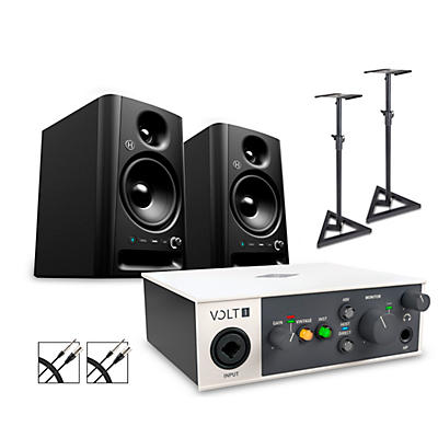 Universal Audio Volt 1 With Harbinger Studio Monitor Pair, Stands & Cables -