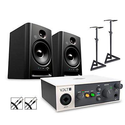 Universal Audio Volt 1 With Harbinger Studio Monitor Pair, Stands & Cables -