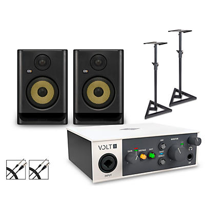 Universal Audio Volt 1 With KRK ROKIT G5 Studio Monitor Pair (Stands & Cables Included) -