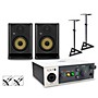 Universal Audio Volt 1 With KRK ROKIT G5 Studio Monitor Pair (Stands & Cables Included) - ROKIT 5