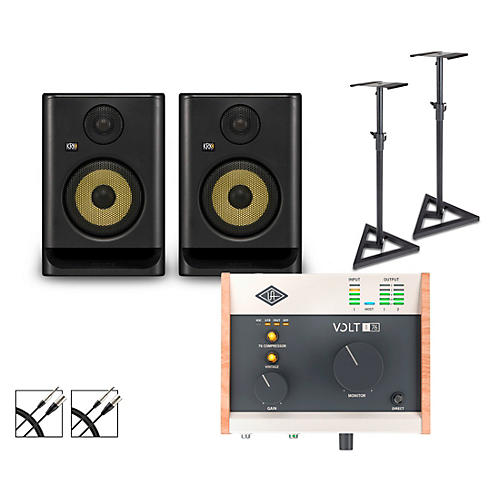 Universal Audio Volt 176 with KRK ROKIT G5 Studio Monitor Pair (Stands & Cables Included) ROKIT 5