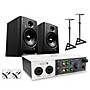 Universal Audio Volt 2 With Harbinger Studio Monitor Pair, Stands & Cables - SM508