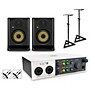 Universal Audio Volt 2 With KRK ROKIT G5 Studio Monitor Pair (Stands & Cables Included) - ROKIT 5