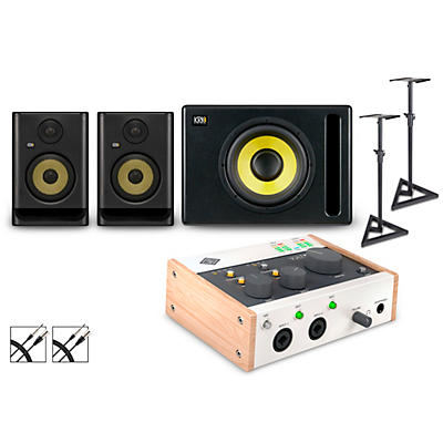 Universal Audio Volt 276 with KRK ROKIT G5 Studio Monitor Pair & S10 Subwoofer (Stands & Cables Included)