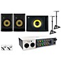 Universal Audio Volt 4 with KRK ROKIT G5 Studio Monitor Pair & S10 Subwoofer (Stands & Cables Included) ROKIT 8