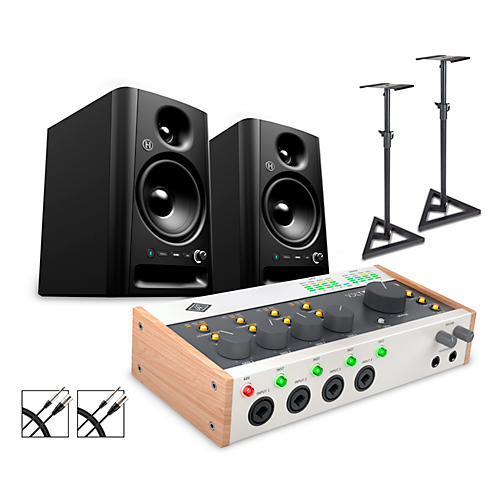 Universal Audio Volt 476P Audio Interface Bundle With Harbinger Studio Monitor Pair, Stands & Cables SM505