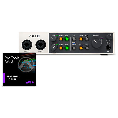 Universal Audio Volt USB Audio Interface with AVID Pro Tools Artist Perpetual License Volt 4