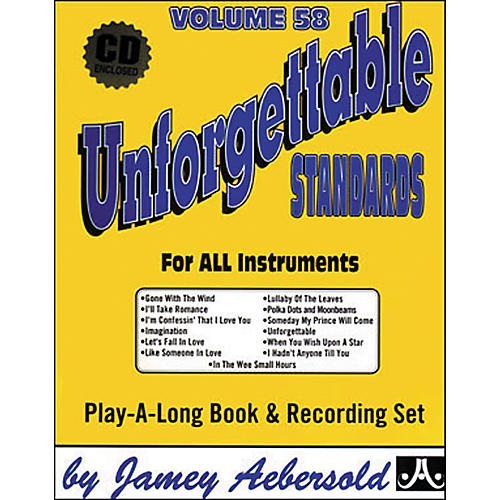 Volume 58 - Unforgettable - Play-Along Book and CD Set
