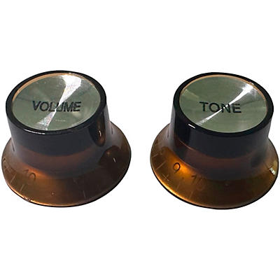 AxLabs Volume and Tone Top Hat Knobs With White Lettering -
