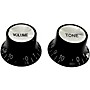 AxLabs Volume and Tone Top Hat Knobs With White Lettering - Black