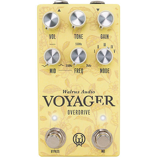 Walrus Audio Voyager Pre-Amp/Overdrive MKII Effects Pedal Floral Series 2024 Yellow