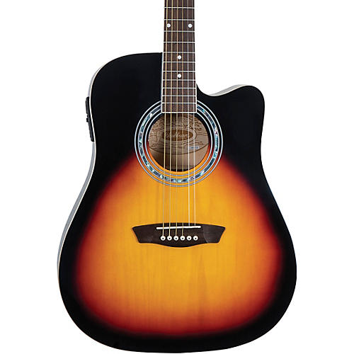 Washburn WA90CE Dreadnought Acoustic Electric Guitar Condition 2 - Blemished Vintage Tobacco Sunburst 194744314346