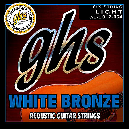 GHS WBL White Bronze Light Acoustic-Electric Guitar Strings