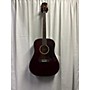 Used Washburn WD100DL Acoustic Guitar Wine Red