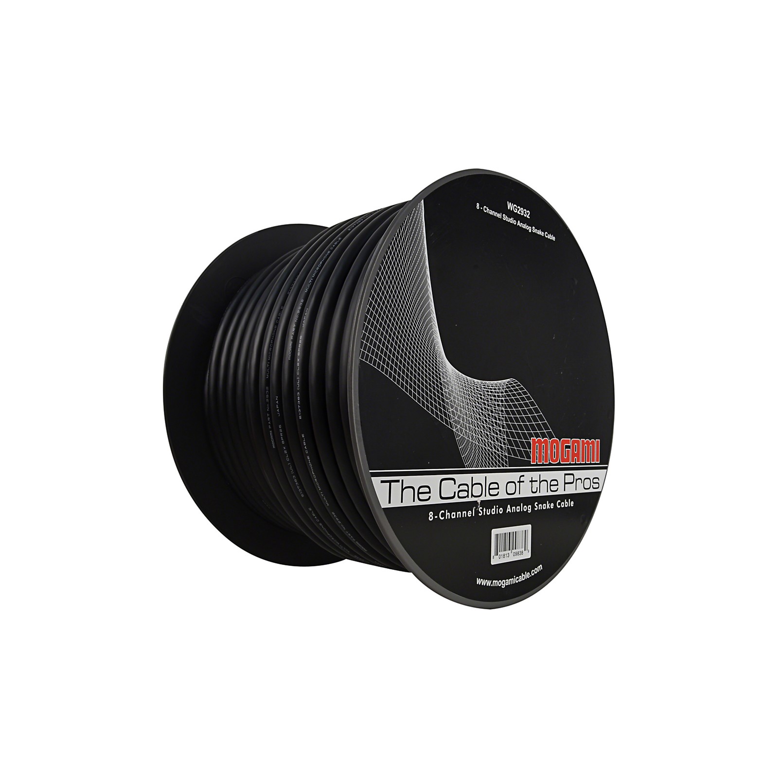 Mogami WG2932 Bulk 8PR Multipair Snake Cable Black (Sold Per Ft