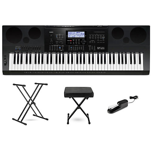 WK-7600 76-Key Portable Keyboard Essentials Bundle