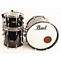 Used Pearl WOOD-FIBERGLASS Drum Kit Black