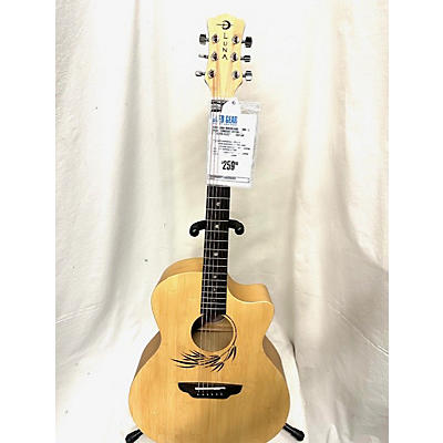 Luna Guitars WOODLAND BAMBOO GRAND CONCERT Acoustic Electric Guitar