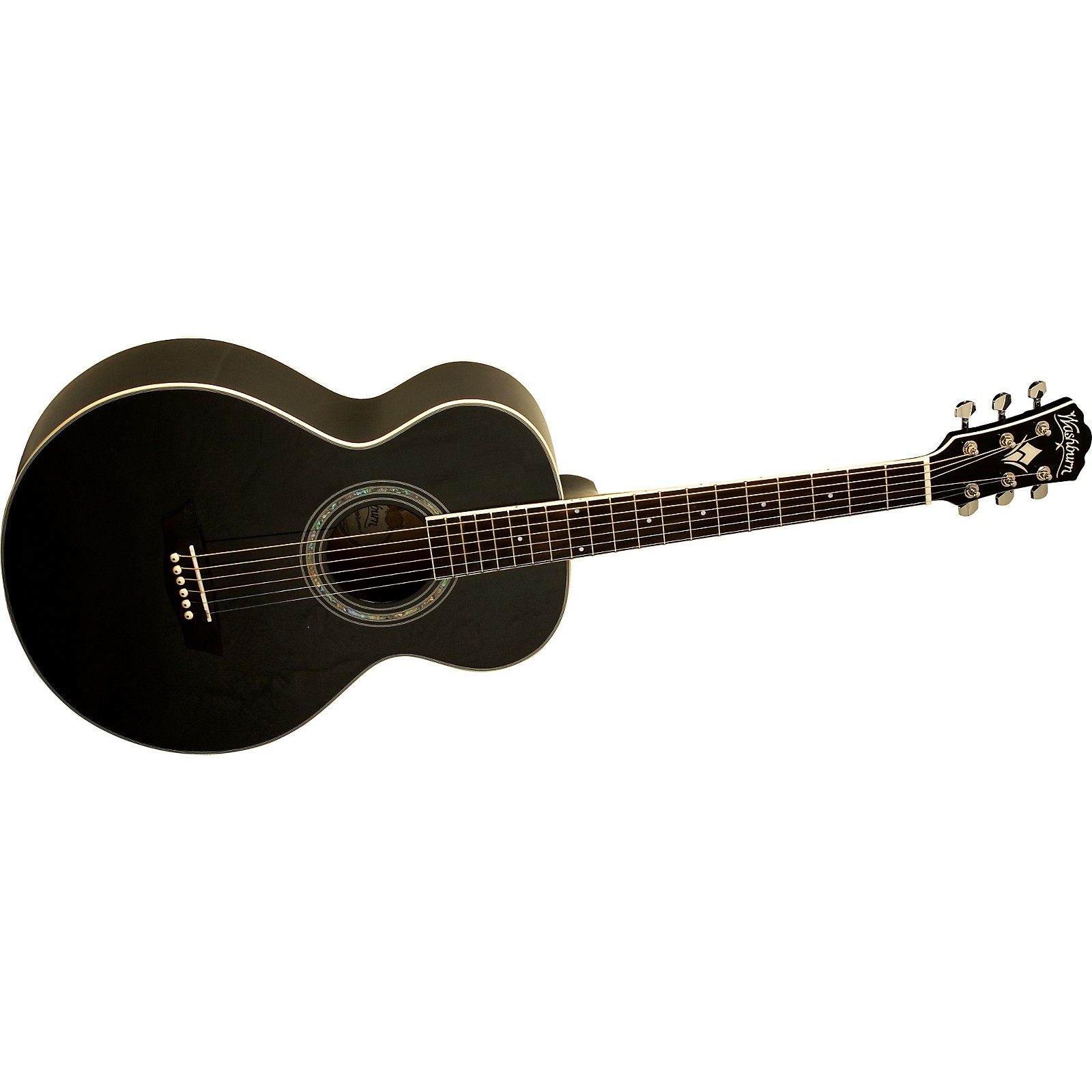 Washburn WP J5SB Black Knight Series Petite Jumbo Acoustic Guitar