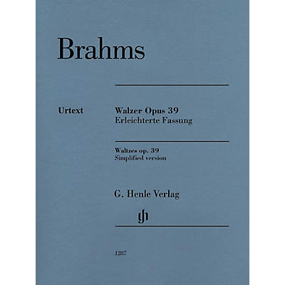 G. Henle Verlag Waltzes Op. 39 (Simplified Arrangement by Brahms) Henle Music Folios Series Softcover