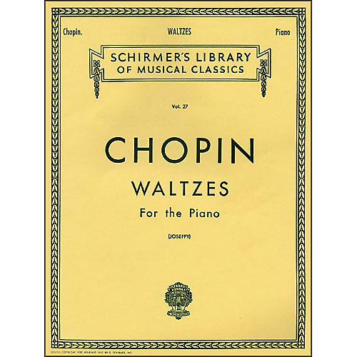 G. Schirmer Waltzes for The Piano By Chopin