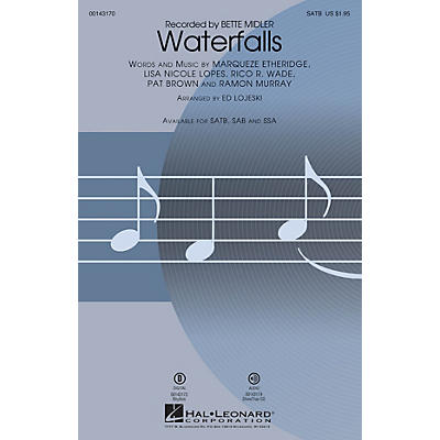 Hal Leonard Waterfalls SAB by Bette Midler Arranged by Ed Lojeski