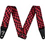 Fender Wavy Checkerboard Polyester Guitar Strap Red
