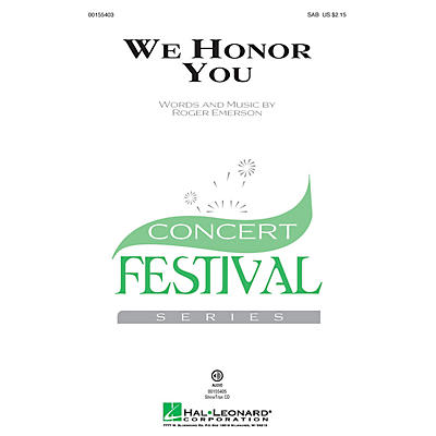 Hal Leonard We Honor You SAB composed by Roger Emerson