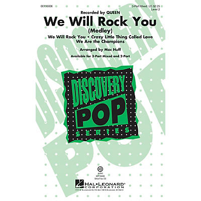 Hal Leonard We Will Rock You 3-Part Mixed by Queen arranged by Mac Huff