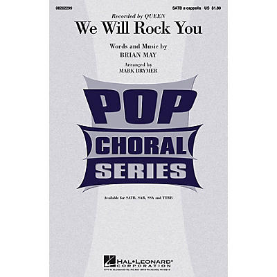 Hal Leonard We Will Rock You TTBB A Cappella by Queen Arranged by Mark Brymer