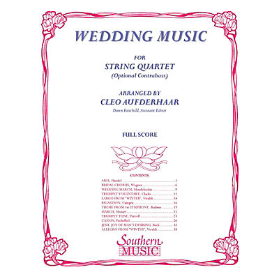 Southern Wedding Music (Conductor Score) Southern Music Series Arranged by Cleo Aufderhaar