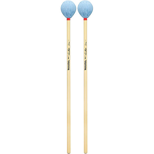 Innovative Percussion Wei-Chen Lin Series Rattan Handle Marimba Mallets Medium Sky Blue Yarn