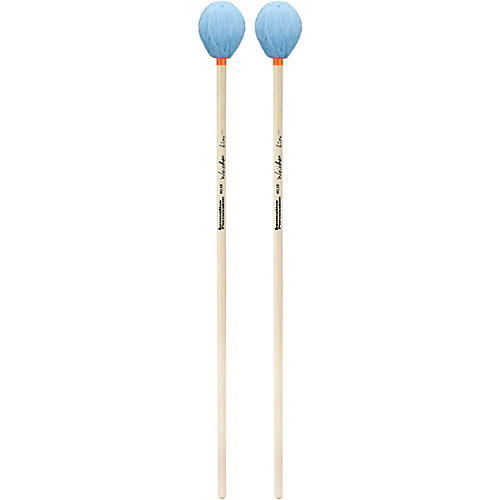 Innovative Percussion Weichen Lin Series Birch Handle Marimba Mallets Medium Hard Sky Blue Yarn