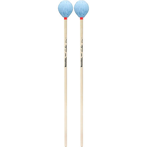 Innovative Percussion Weichen Lin Series Birch Handle Marimba Mallets Medium Sky Blue Yarn