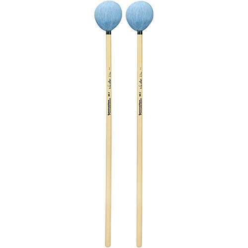 Innovative Percussion Weichen Lin Series Rattan Handle Marimba Mallets Bass Sky Blue Yarn