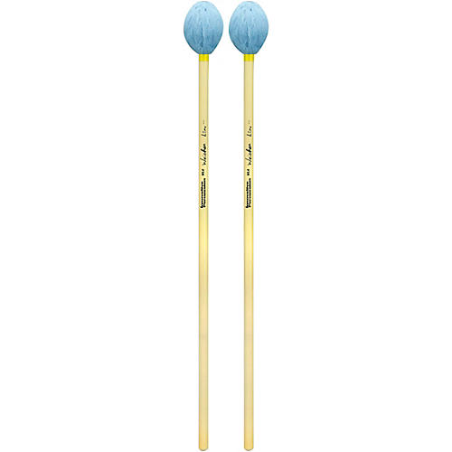 Innovative Percussion Weichen Lin Series Rattan Handle Marimba Mallets Hard Sky Blue Yarn