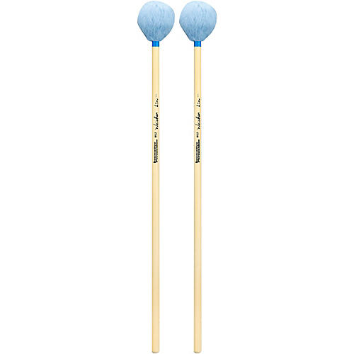 Innovative Percussion Weichen Lin Series Rattan Handle Marimba Mallets Soft Sky Blue Yarn