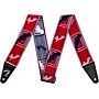 Fender WeighLess Monogram Guitar Strap Red, White, and Blue 2 in.