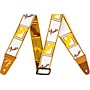 Fender WeighLess Monogram Guitar Strap White, Brown, and Yellow 2 in.