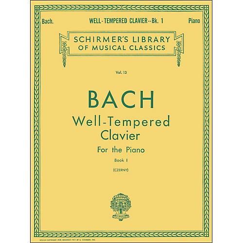 G. Schirmer Well Tempered Clavier Book 1 Piano By Bach
