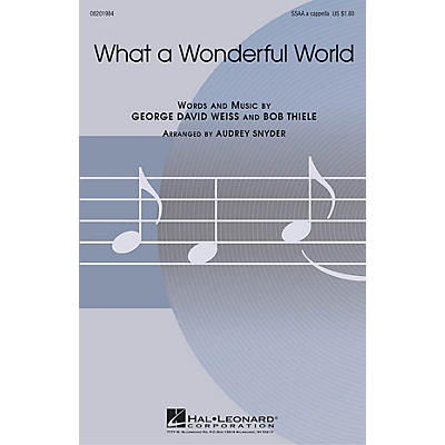 Hal Leonard What a Wonderful World SSAA A Cappella arranged by Audrey Snyder