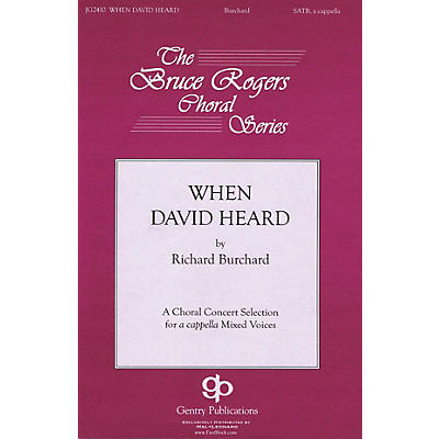 Gentry Publications When David Heard TTBB Div A Cappella Composed by Richard Burchard