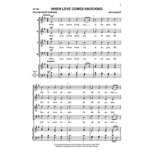 Hal Leonard When Love Comes Knocking (Choral Music/Octavo Secular Satb) SATB Composed by Dewitt, Patti