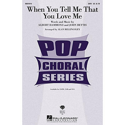 Hal Leonard When You Tell Me that You Love Me ShowTrax CD Arranged by Alan Billingsley