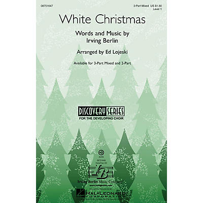 Hal Leonard White Christmas (Discovery Level 1) 2-Part Arranged by Ed Lojeski