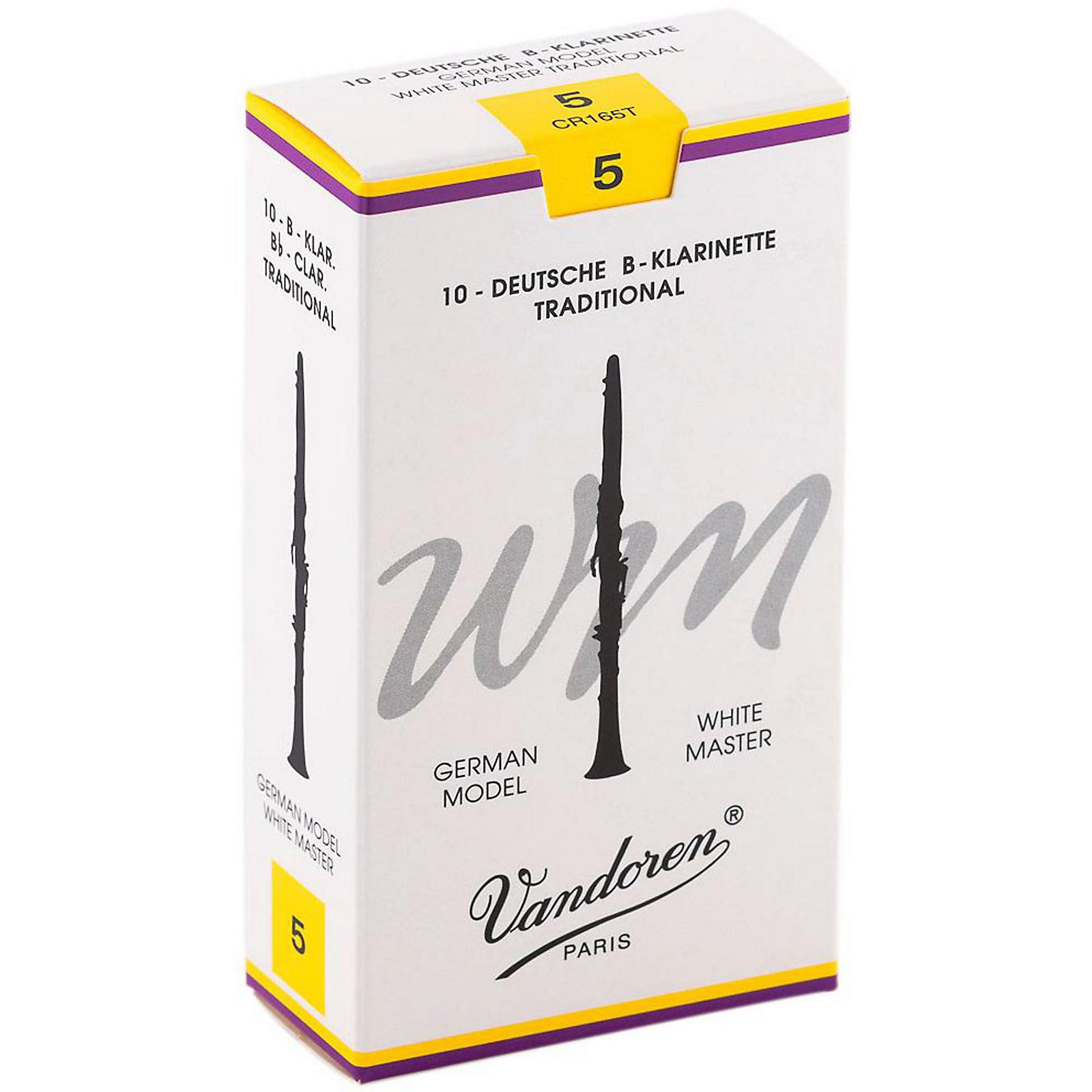 Vandoren White Master Traditional Bb Reeds Box of 10, Strength