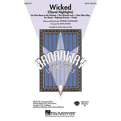 Hal Leonard Wicked (Choral Highlights) Combo Parts Arranged by Mark Brymer