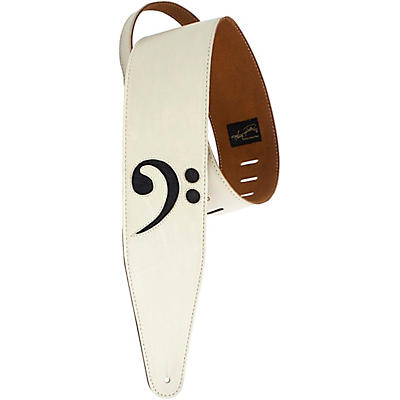 Henry Heller Wide Garment Leather With Bass Clef Guitar Strap